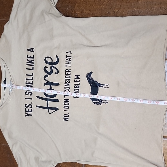 Lilicloth Womens Light Longsleeve Tan Black Graphic Sweatshirt Pullover Top - Picture 3 of 6